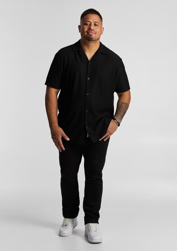 Black Kaius Textured Shirt