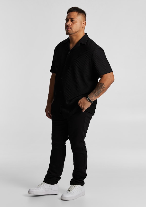 Black Kaius Textured Shirt