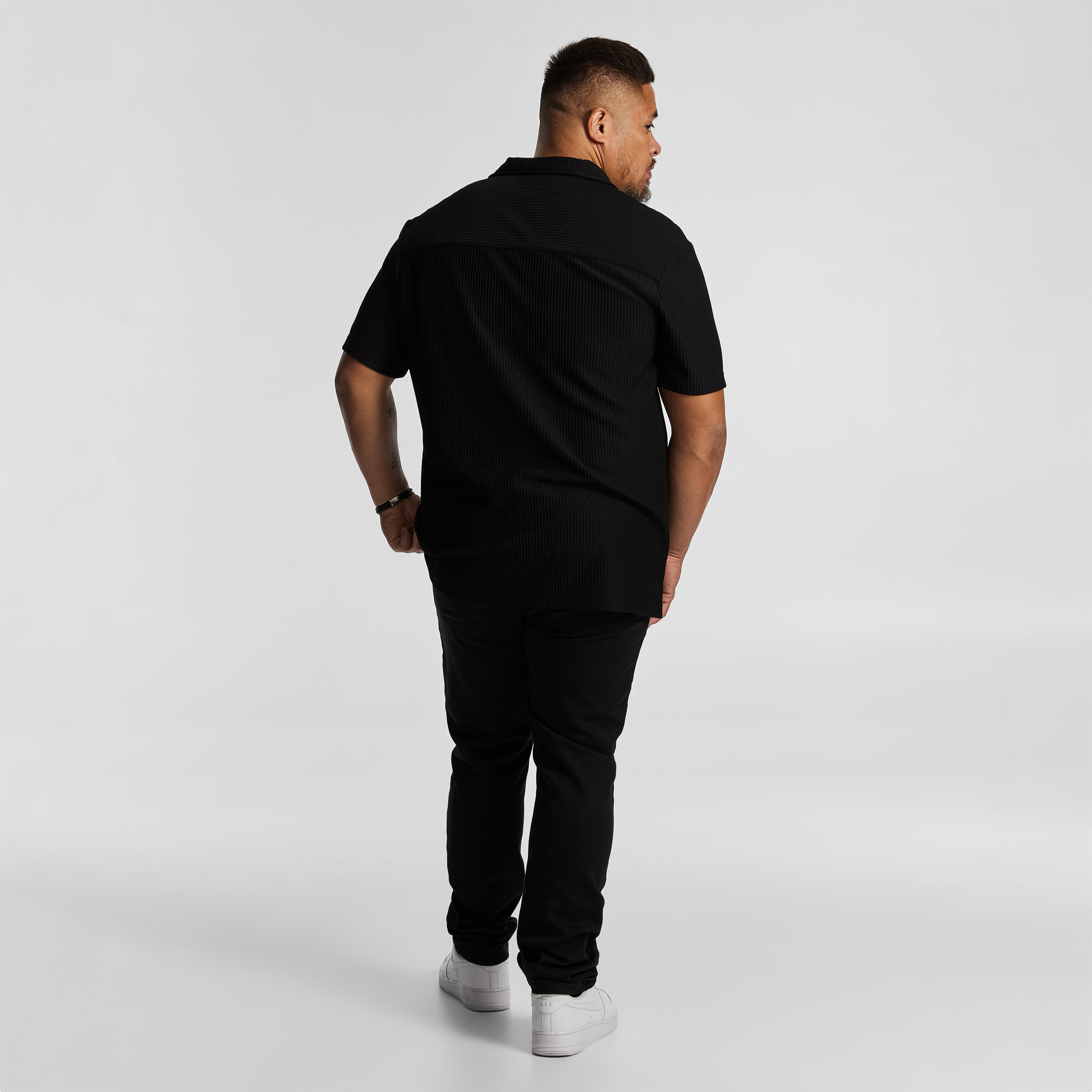 Black Kaius Textured Shirt