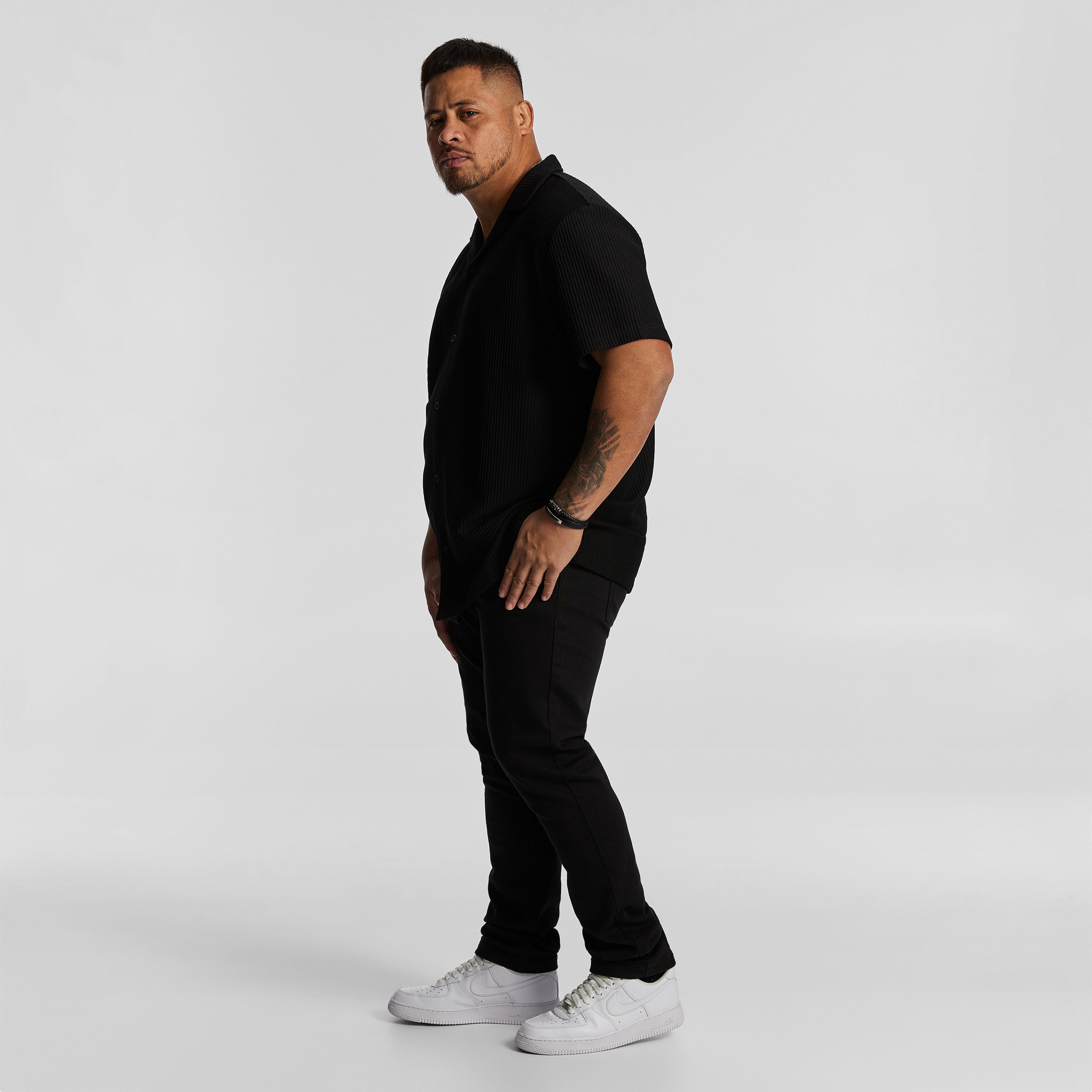 Black Kaius Textured Shirt