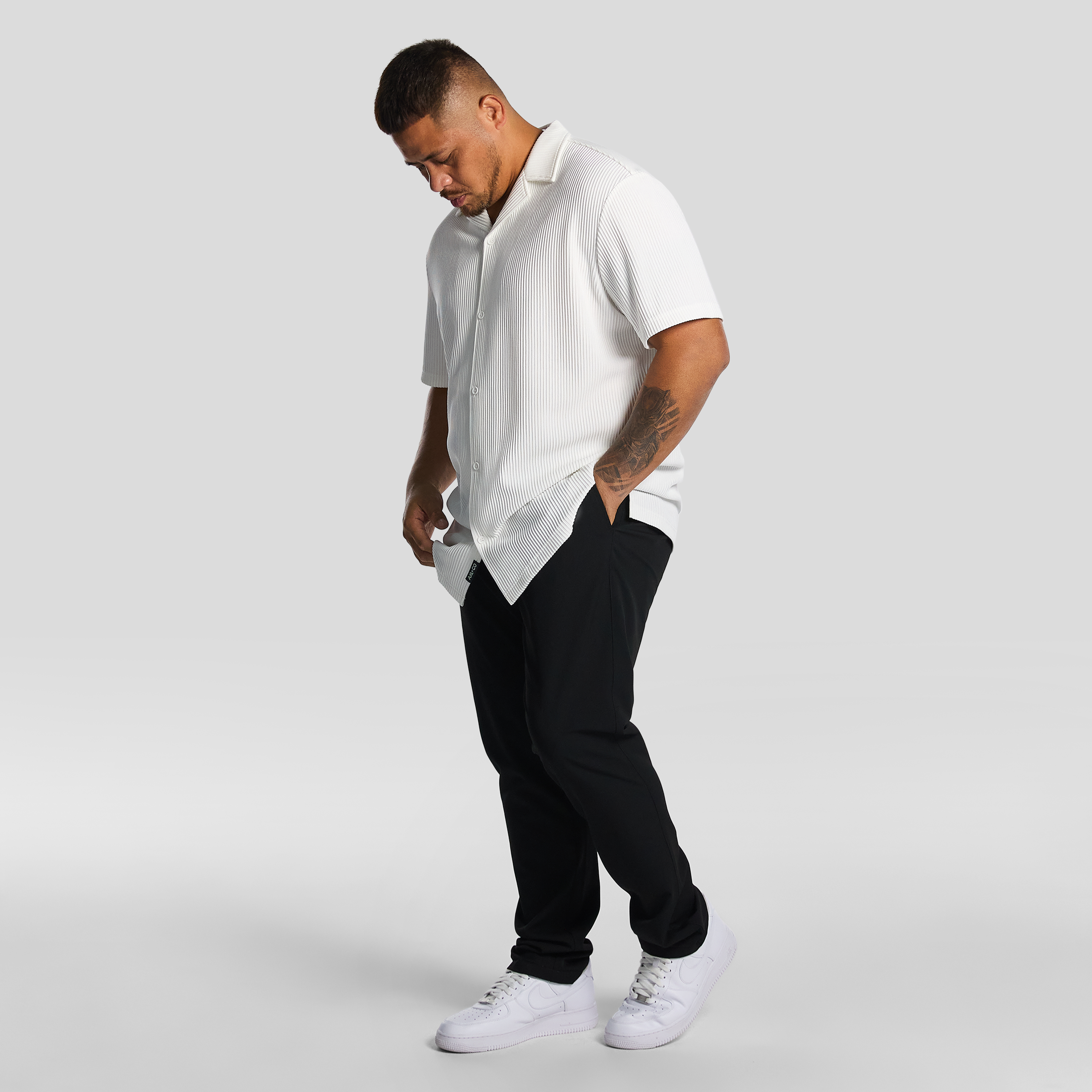 White Kaius Textured Shirt