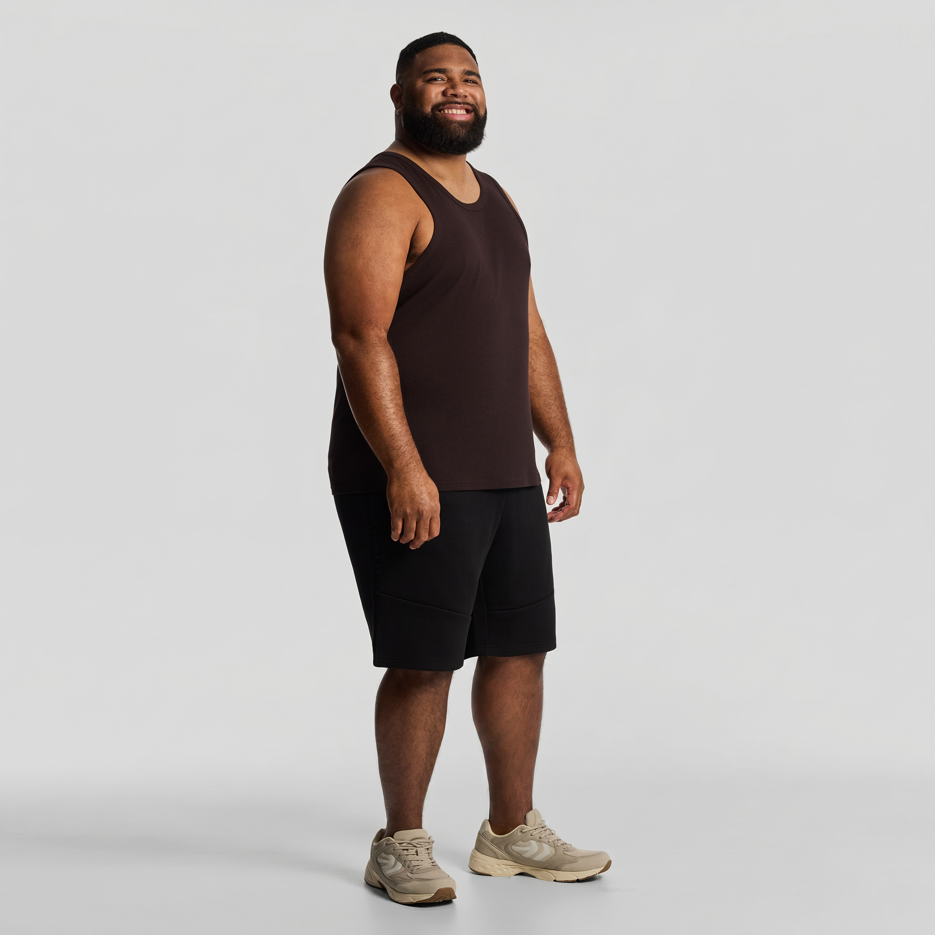 Brown Rib Singlet
