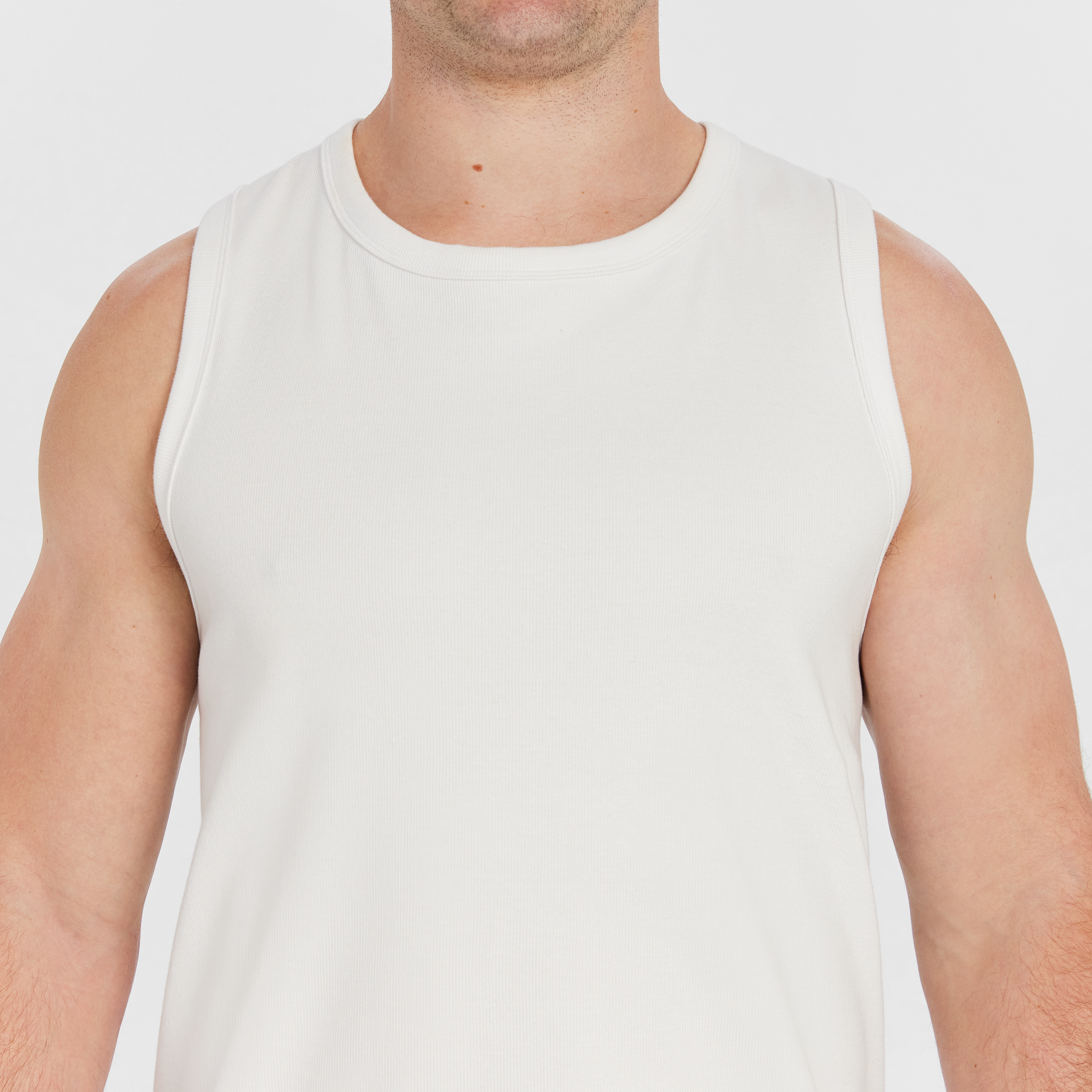 White Rib Singlet