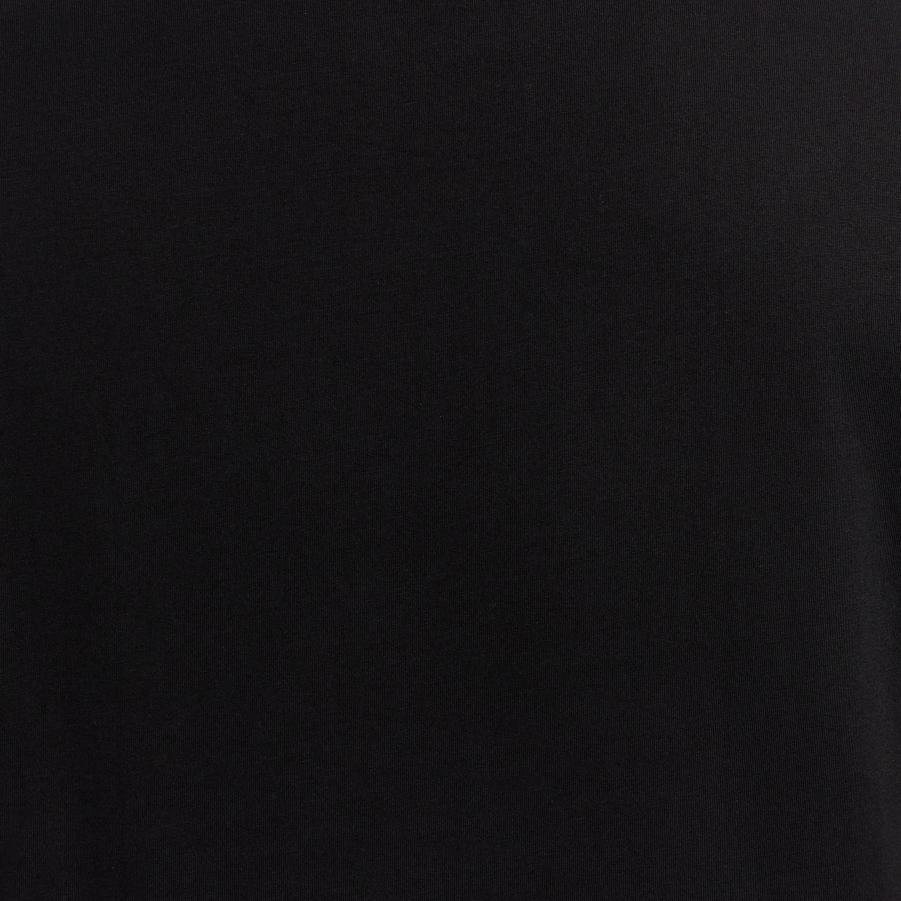 Black Essential Longline Crew Tee