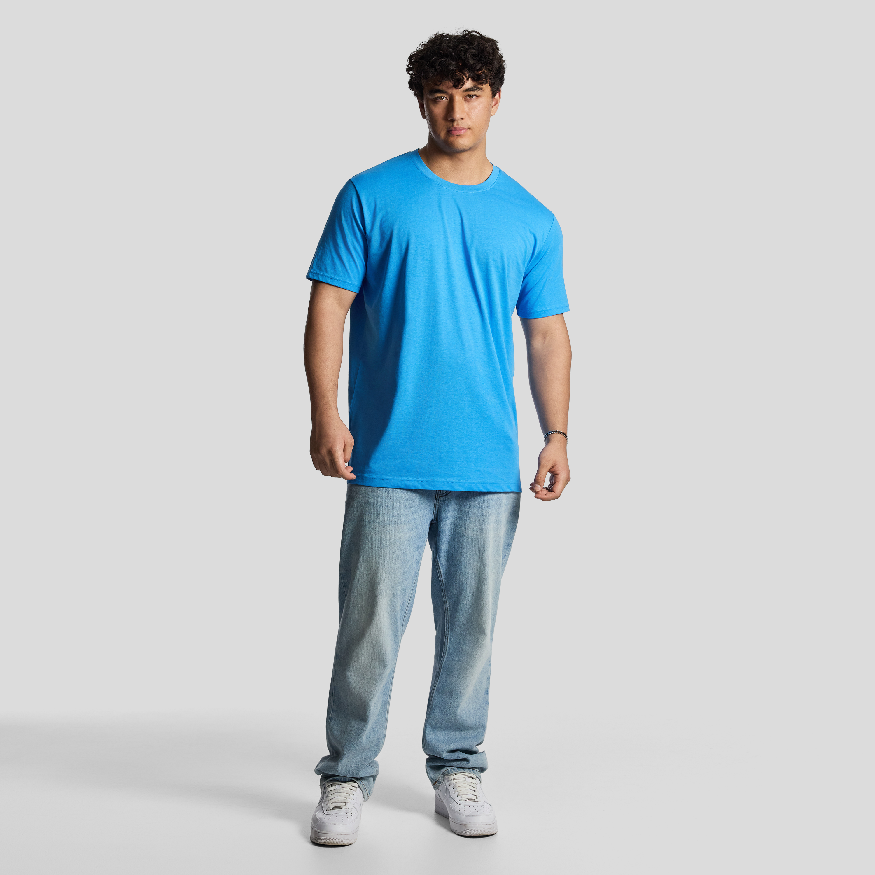 Bright Cobalt Essential Longline Crew Tee