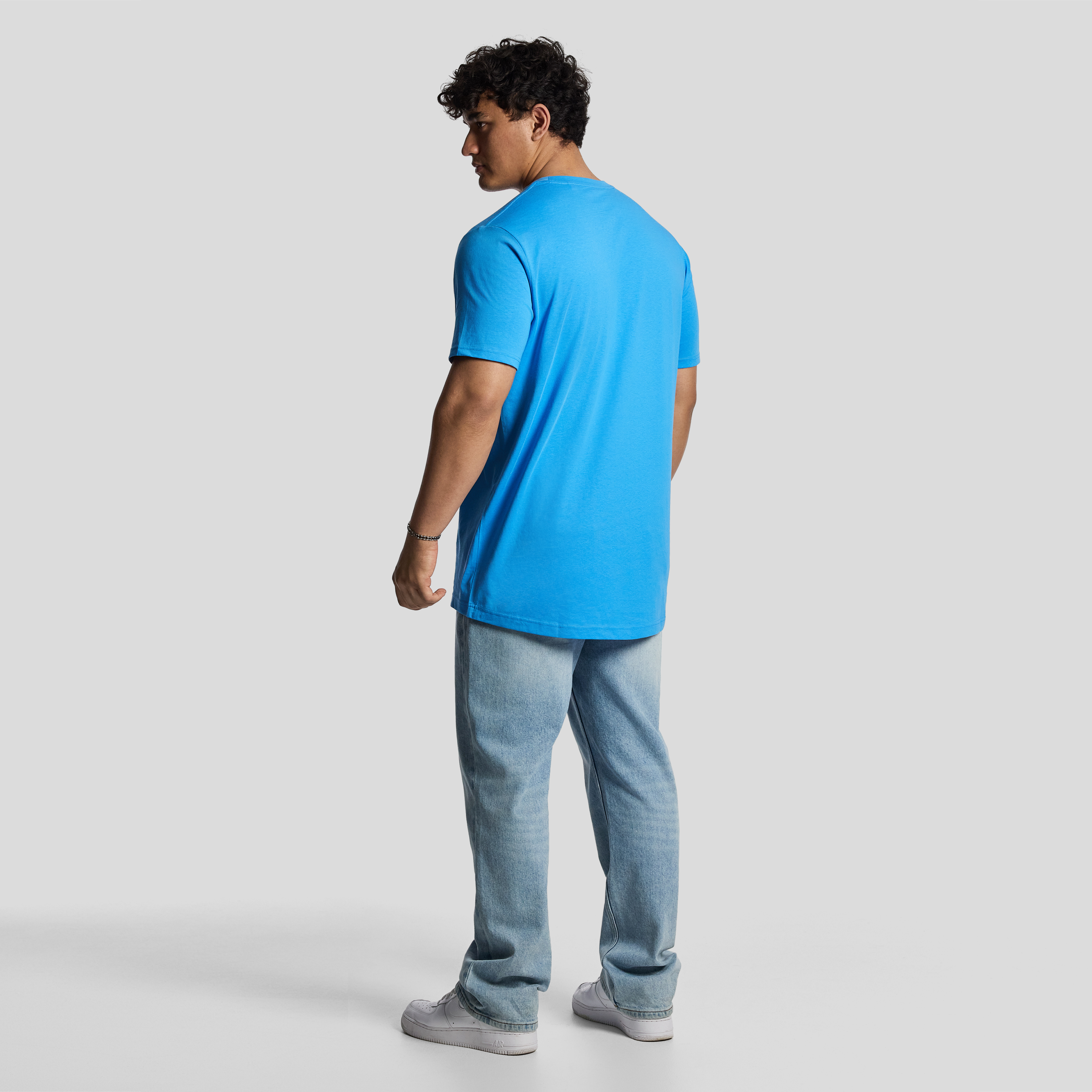 Bright Cobalt Essential Longline Crew Tee
