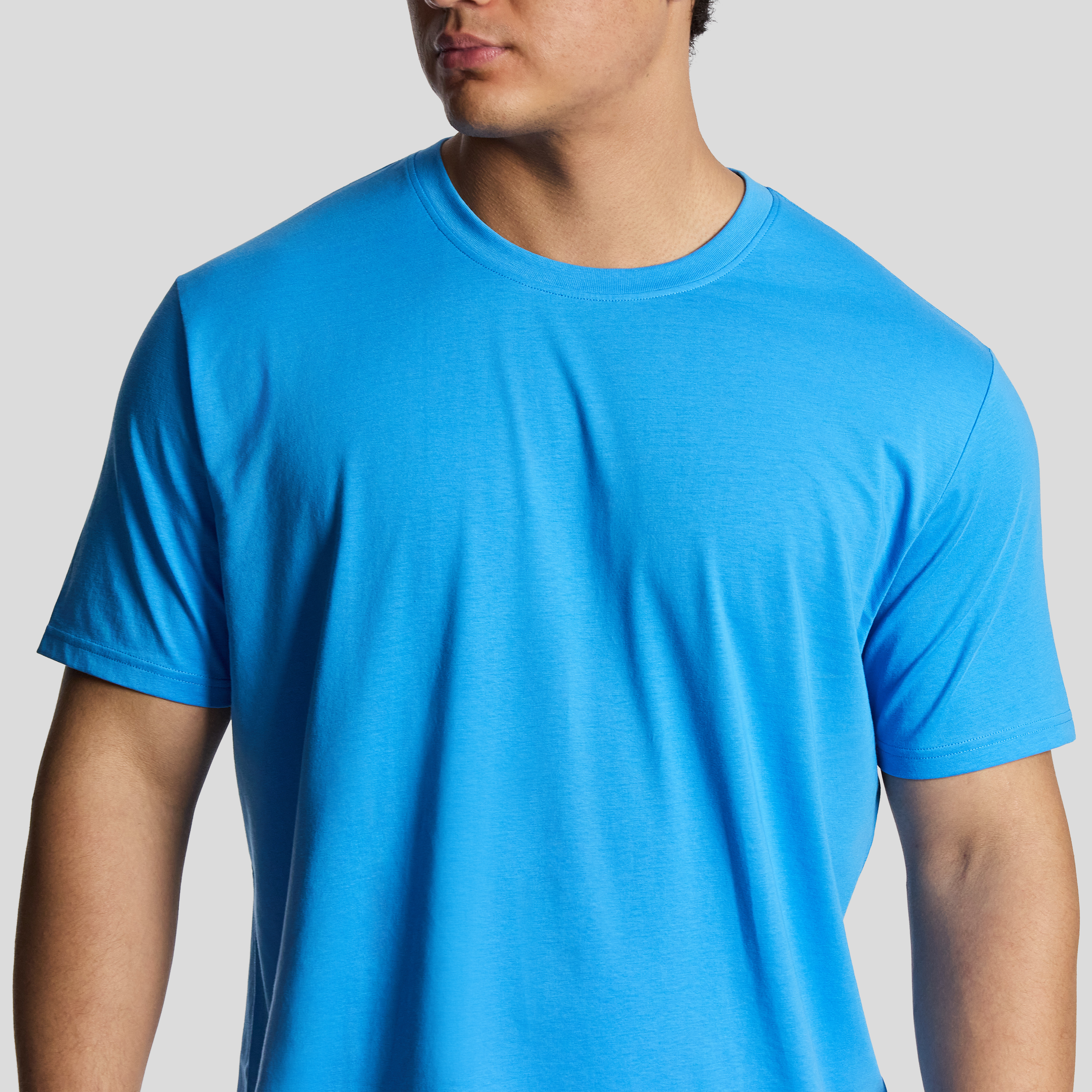 Bright Cobalt Essential Longline Crew Tee