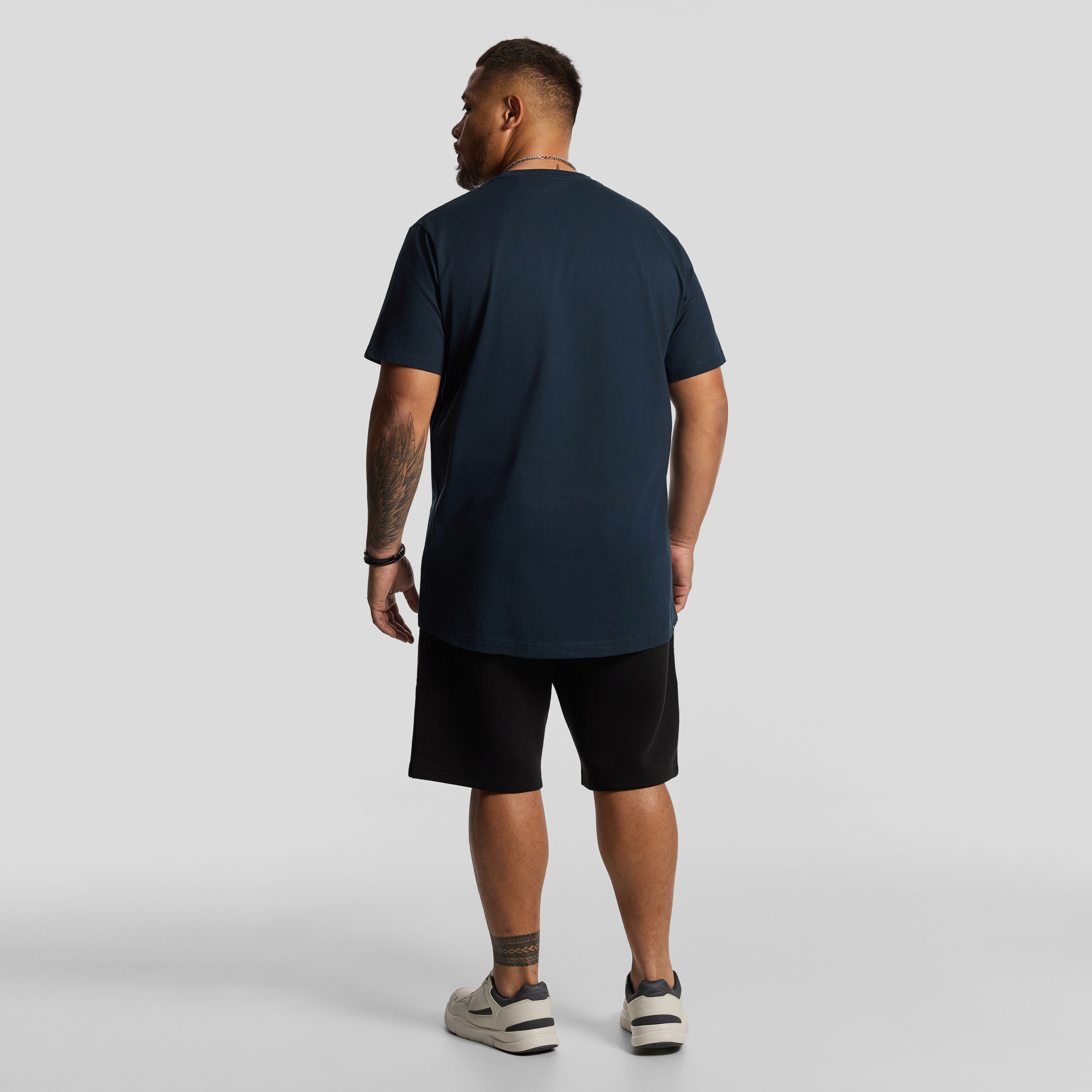 Petrol Blue Essential Longline Crew Tee