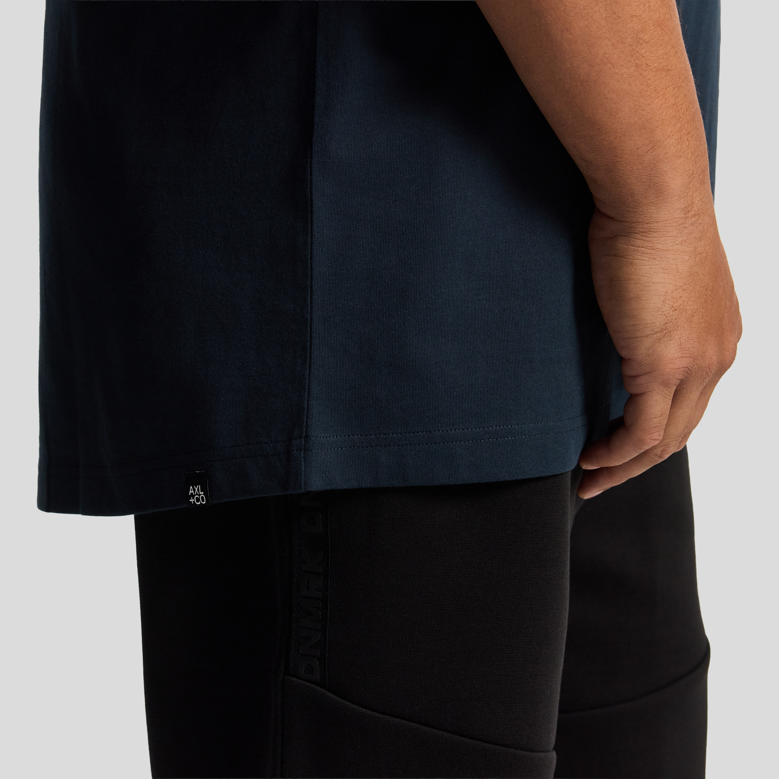 Petrol Blue Essential Longline Crew Tee