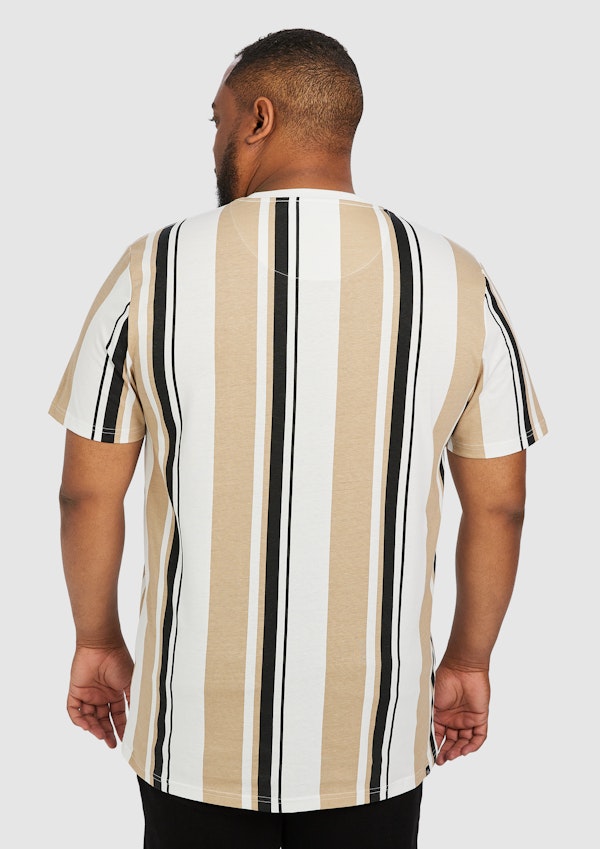 Sand Marsden Stripe Crew Tee