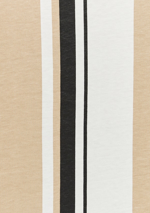 Sand Marsden Stripe Crew Tee