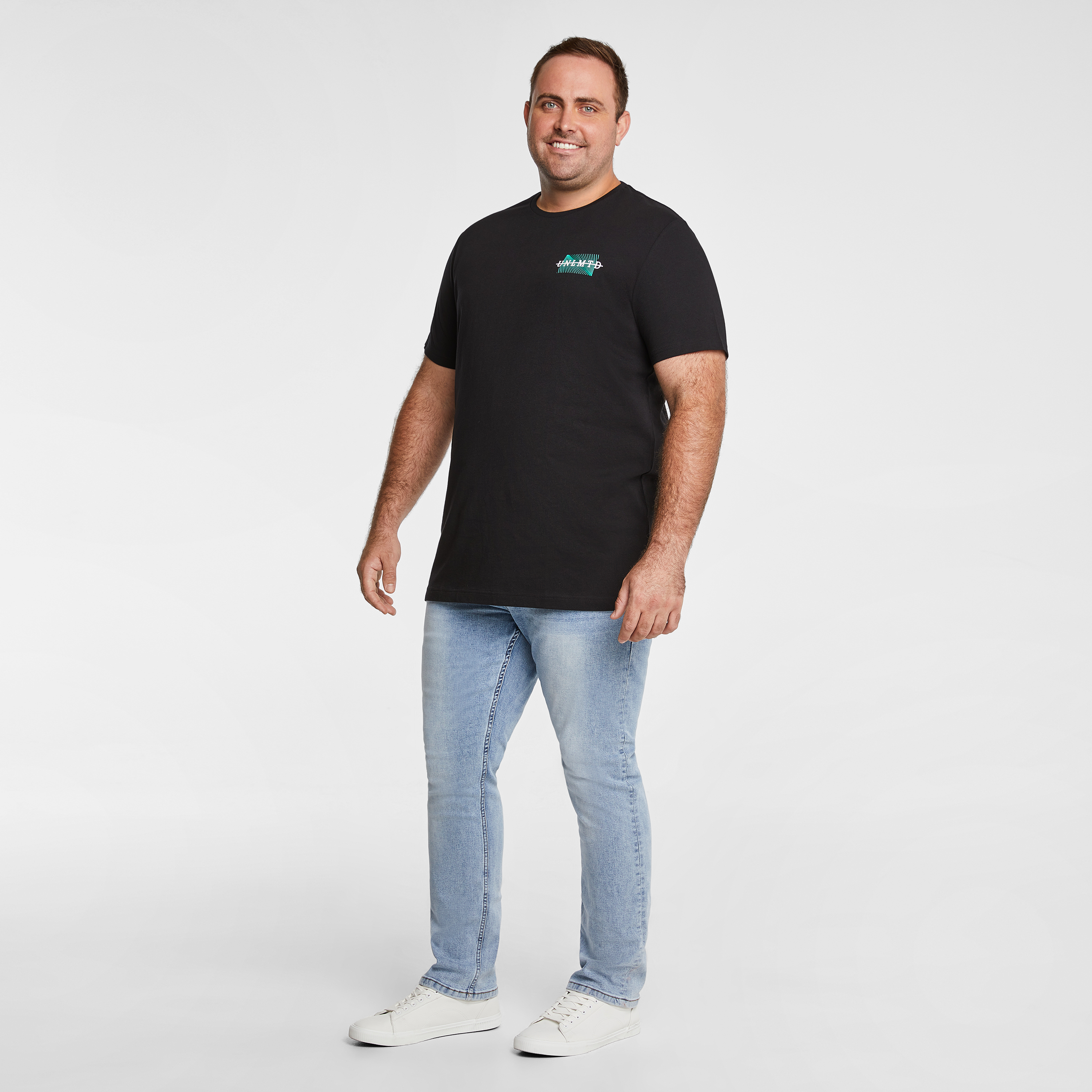 Black Swain Longline Crew Tee