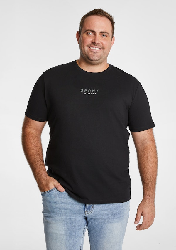 Black Cunningham Graphic Crew Neck Tee