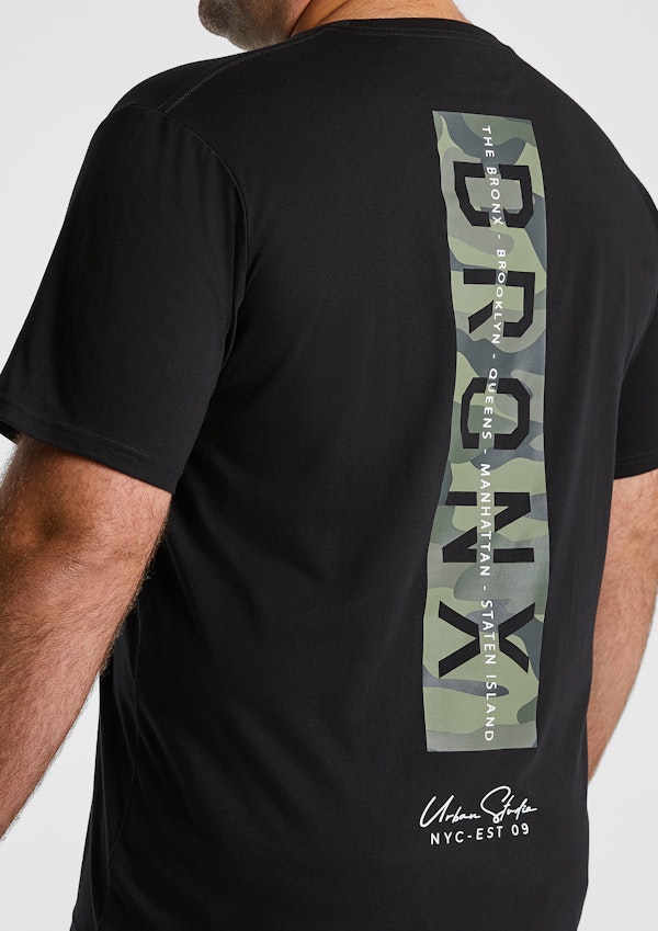 Black Cunningham Graphic Crew Neck Tee