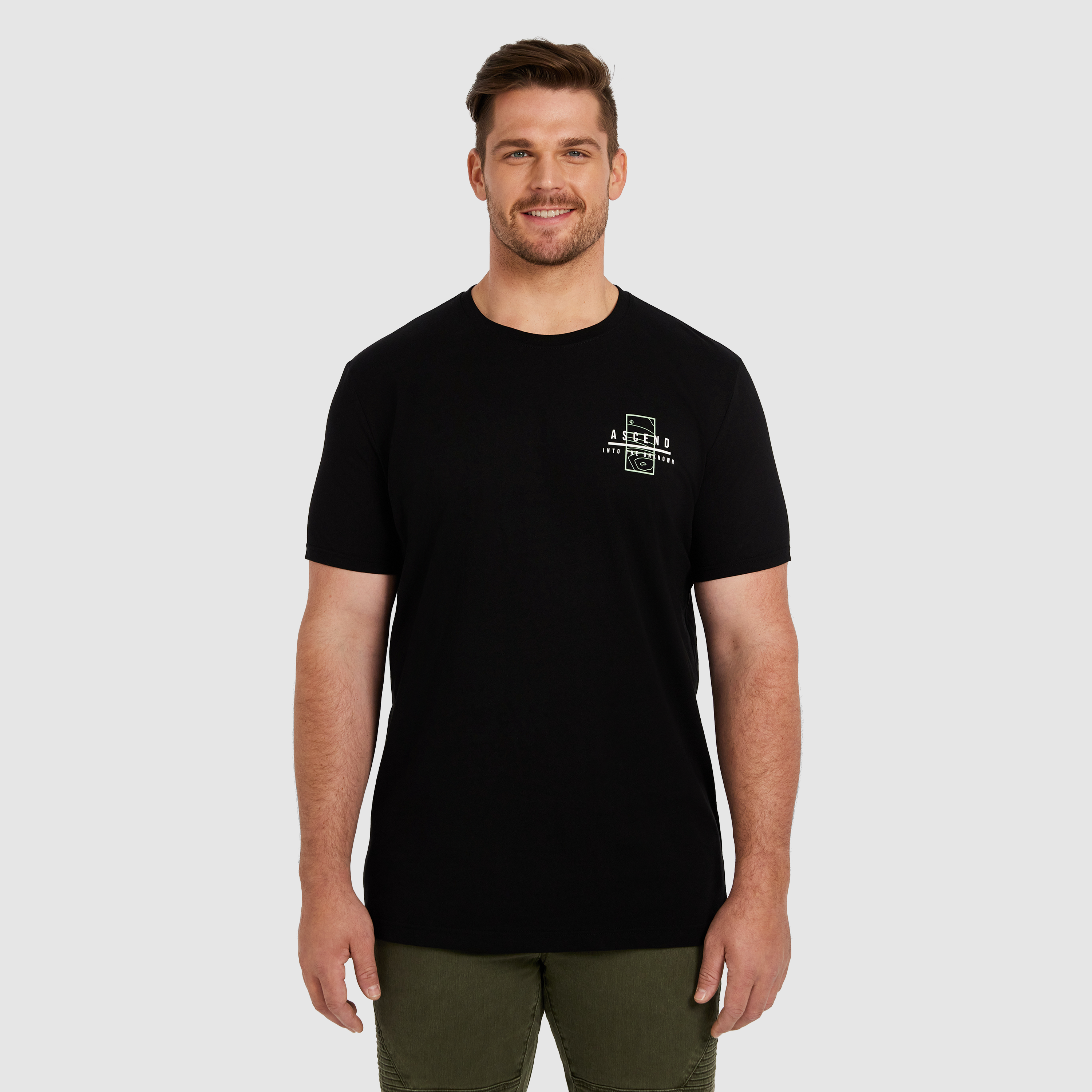 Black Bryn Longline Crew Tee