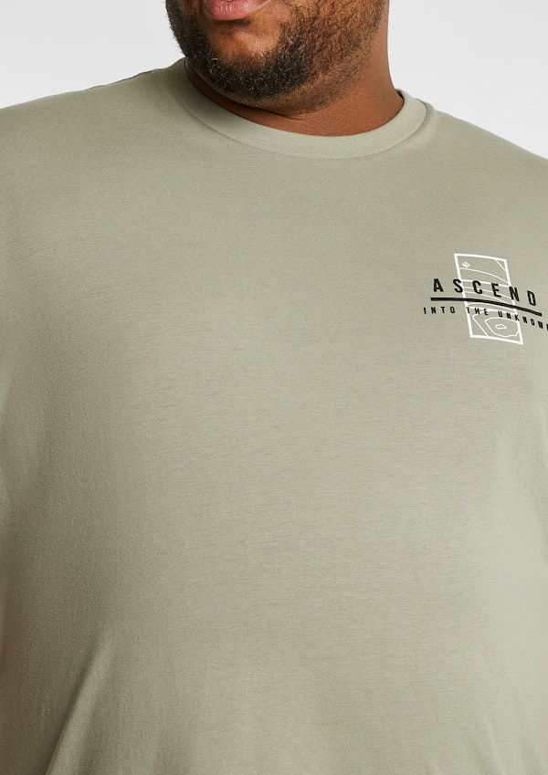 Sage Green Bryn Longline Crew Tee