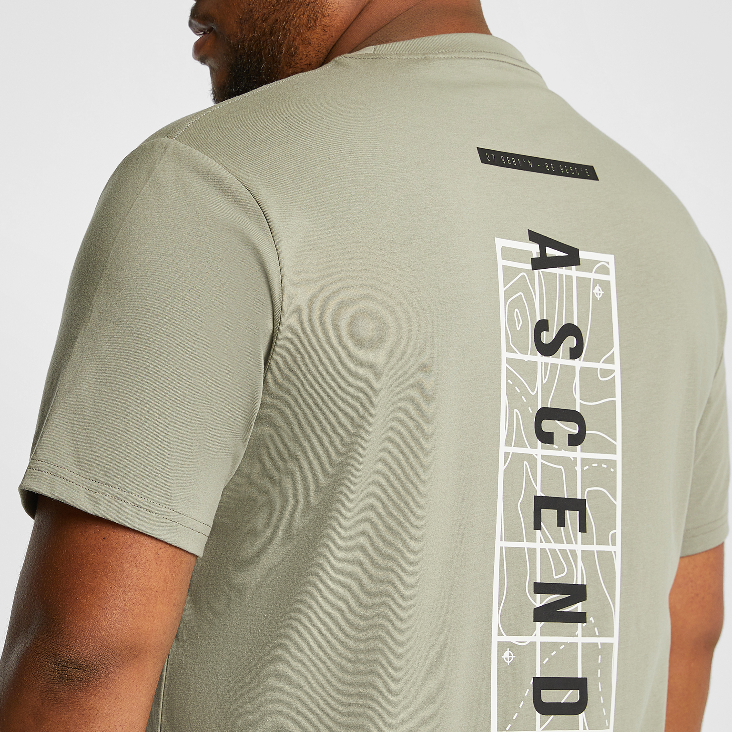 Sage Green Bryn Longline Crew Tee