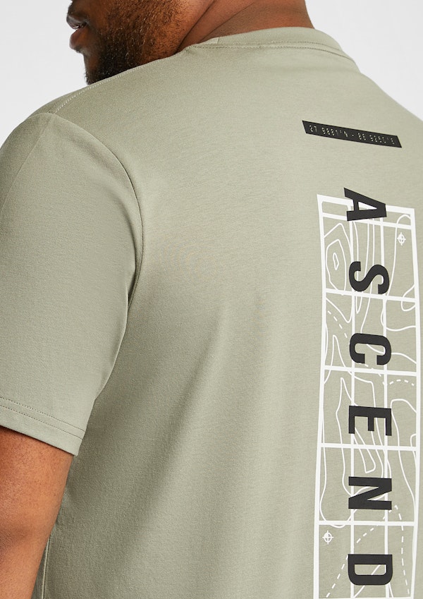 Sage Green Bryn Longline Crew Tee