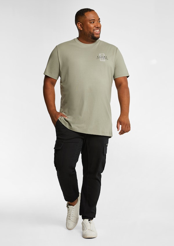 Sage Green Bryn Longline Crew Tee