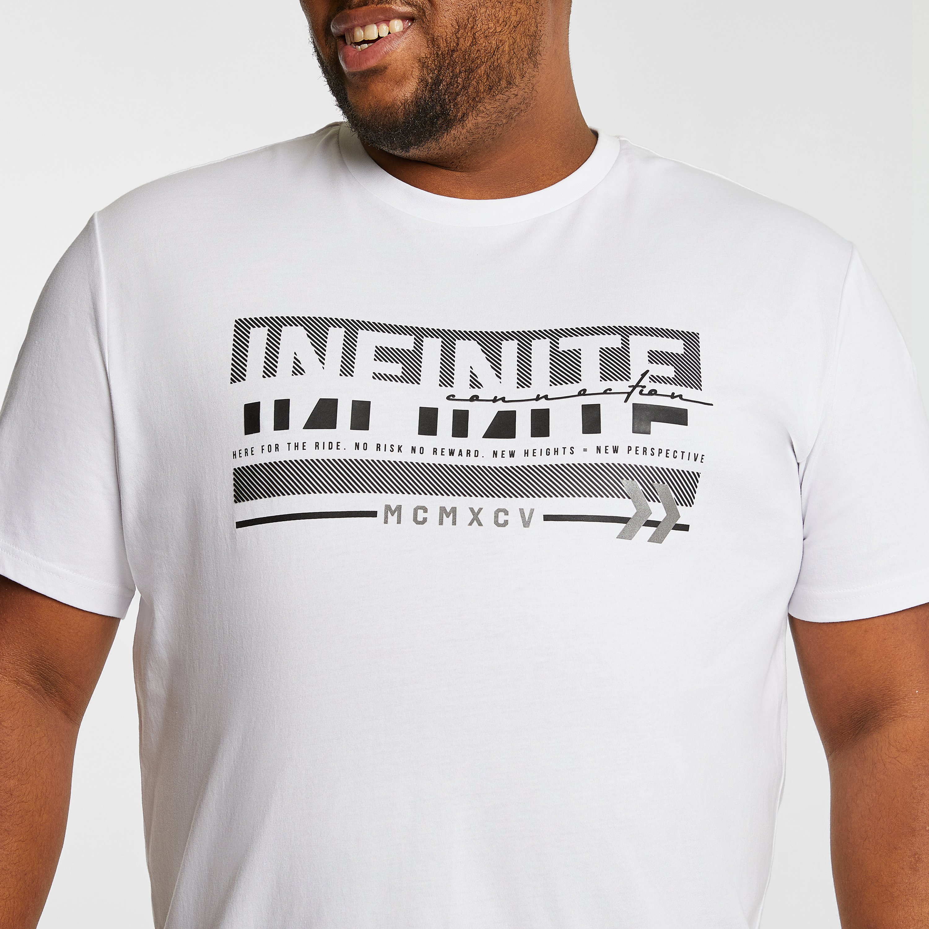 White Martino Longline Crew Tee