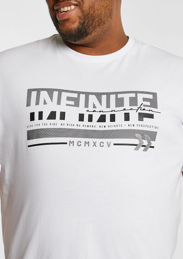 White Martino Longline Crew Tee