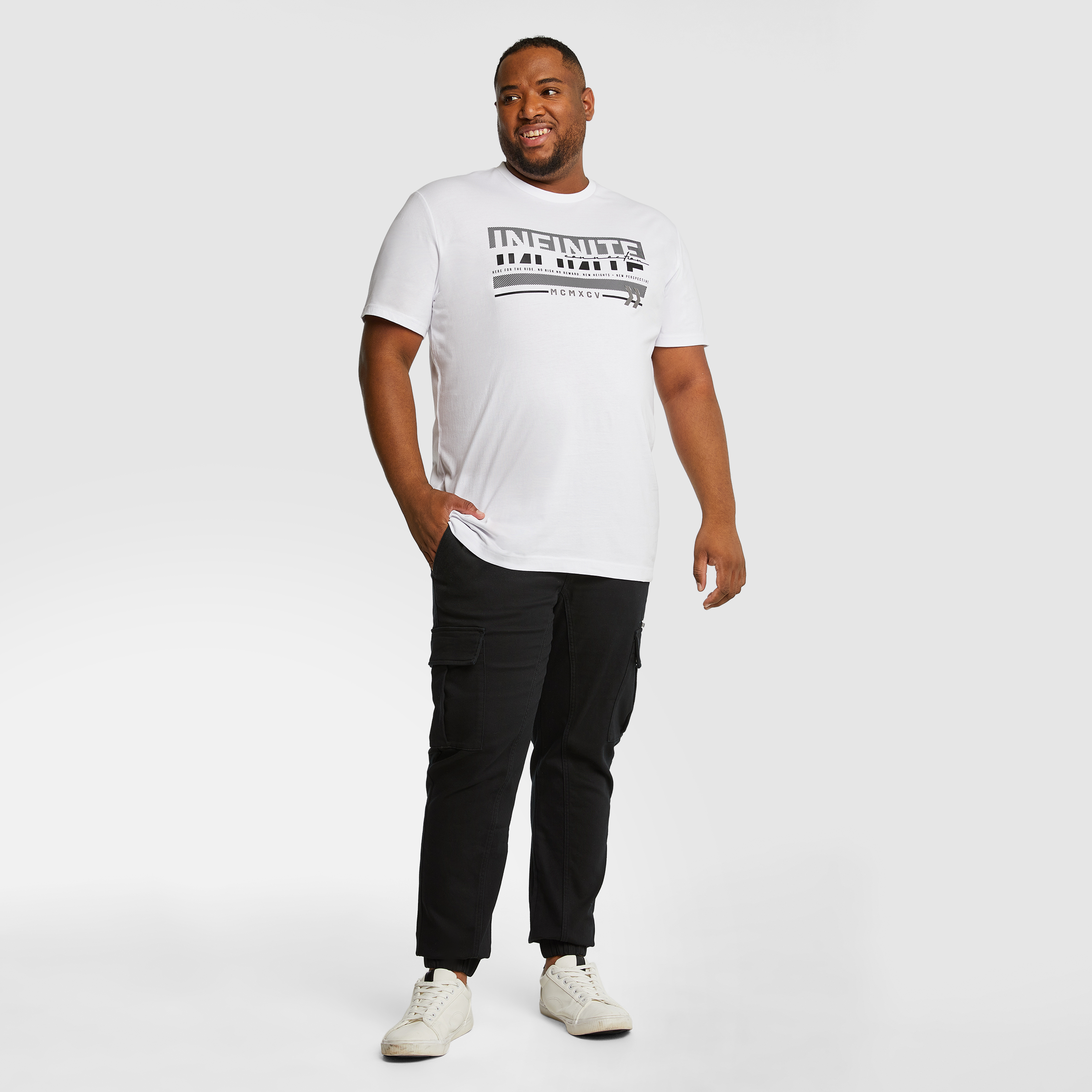 White Martino Longline Crew Tee