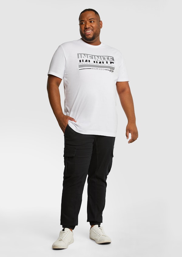 White Martino Longline Crew Tee