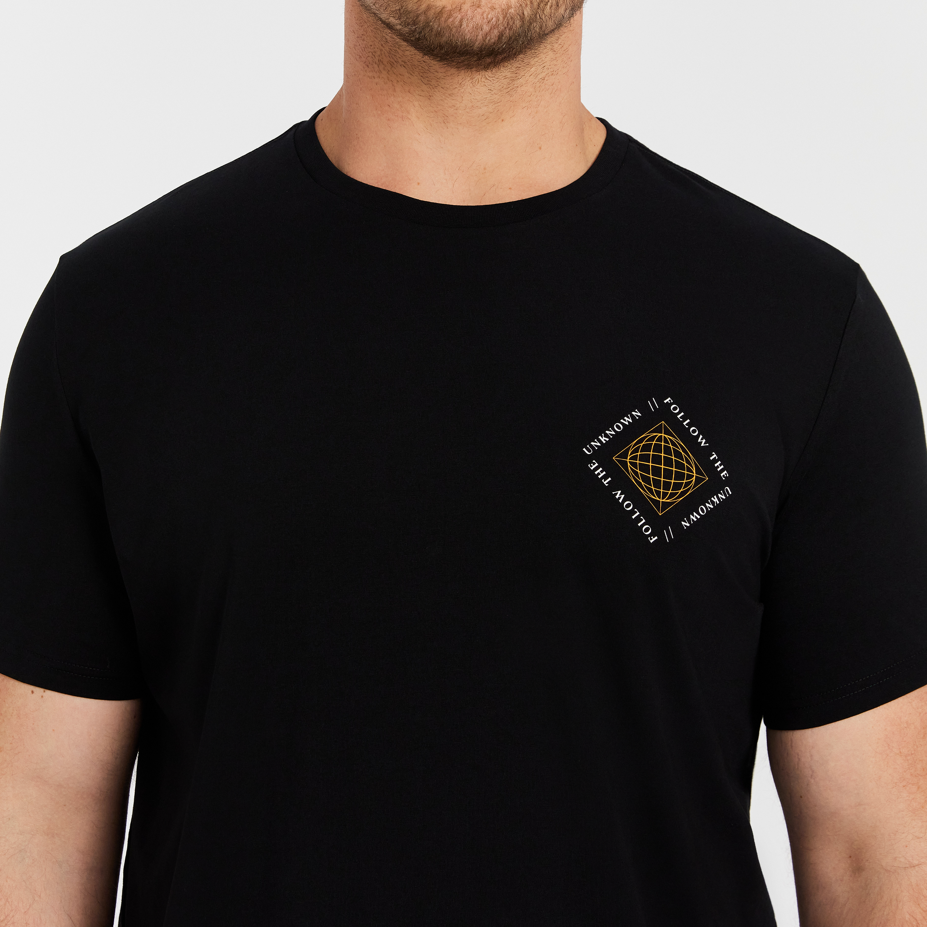Black Putney Longline Crew Neck Tee