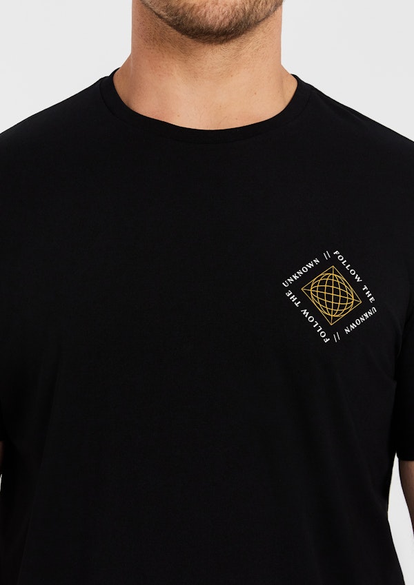 Black Putney Longline Crew Neck Tee