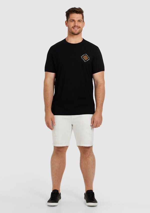 Black Putney Longline Crew Neck Tee