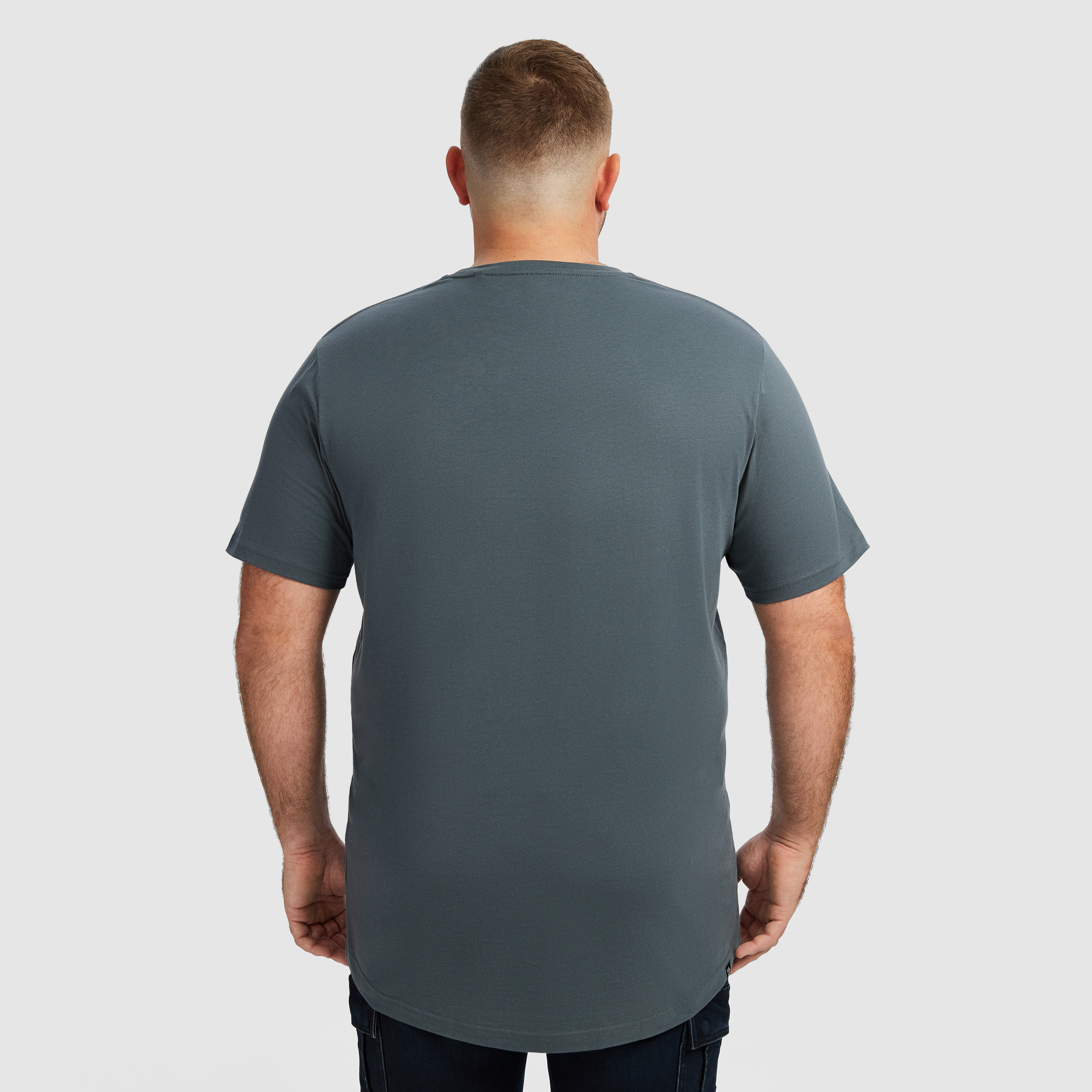 Teal Green Pedro Longline Crew Neck Tee