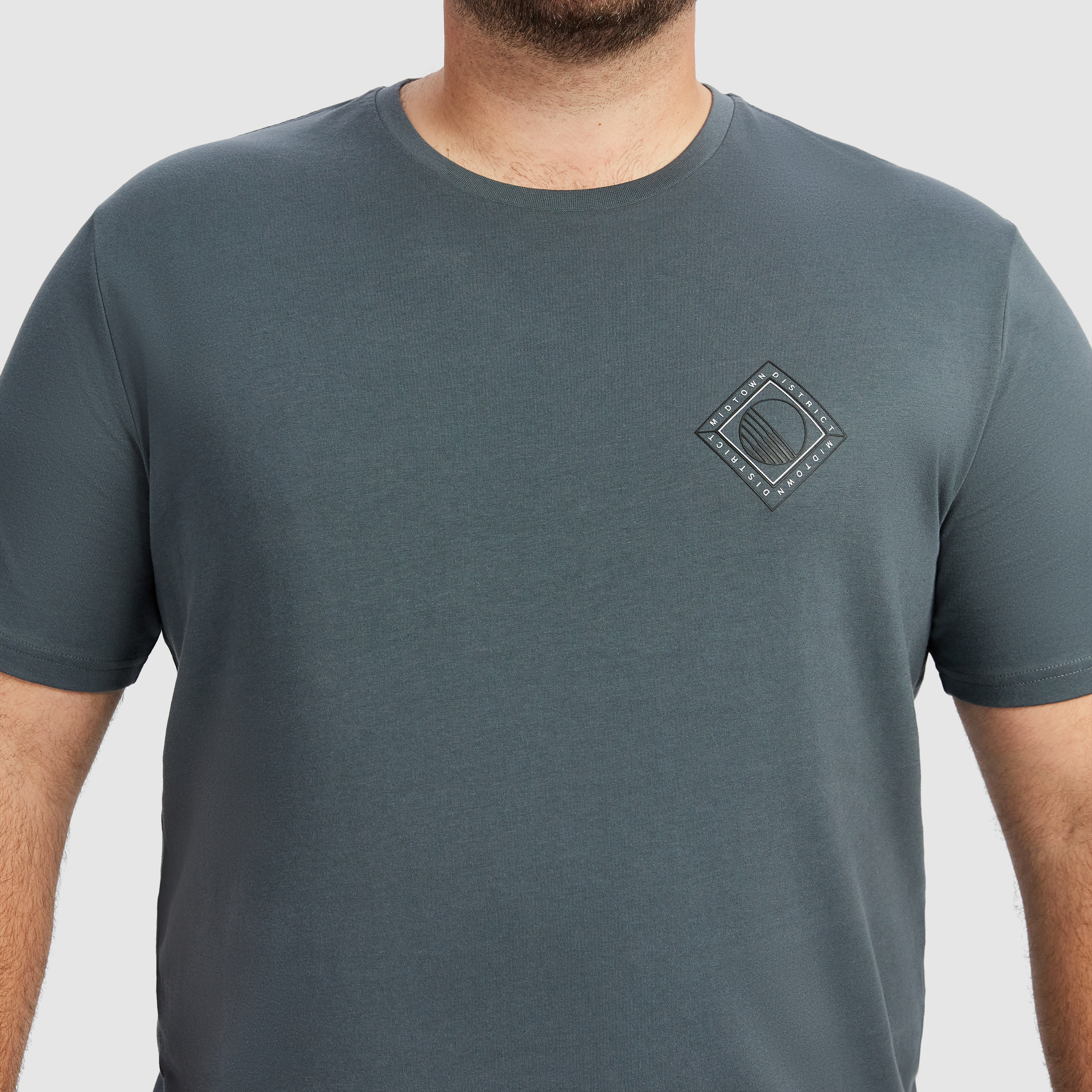 Teal Green Pedro Longline Crew Neck Tee