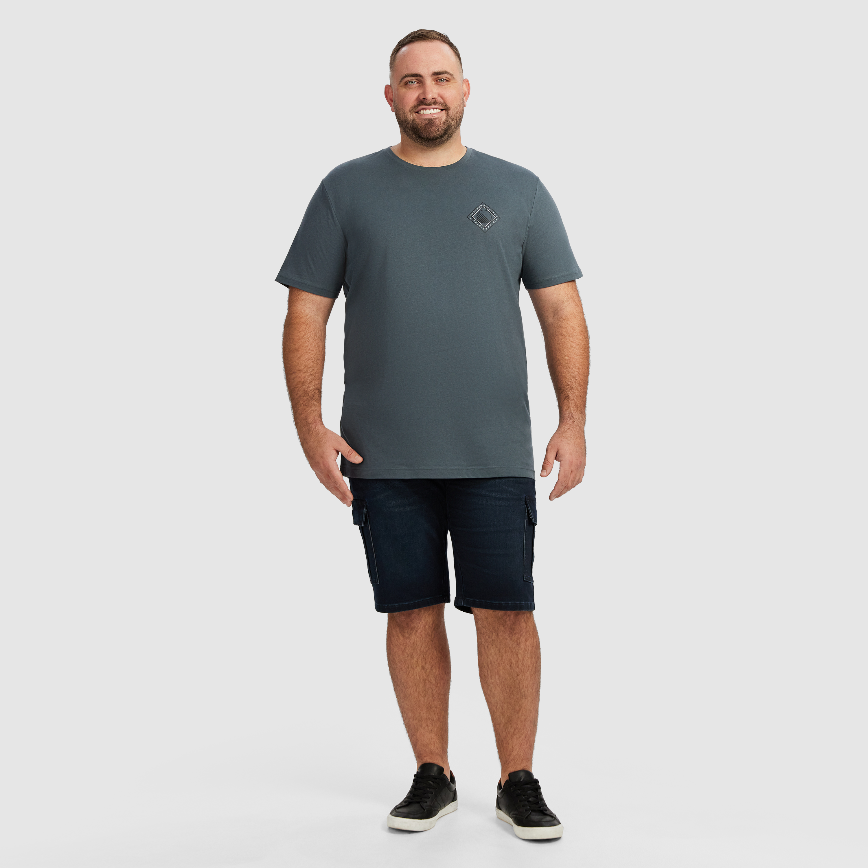 Teal Green Pedro Longline Crew Neck Tee