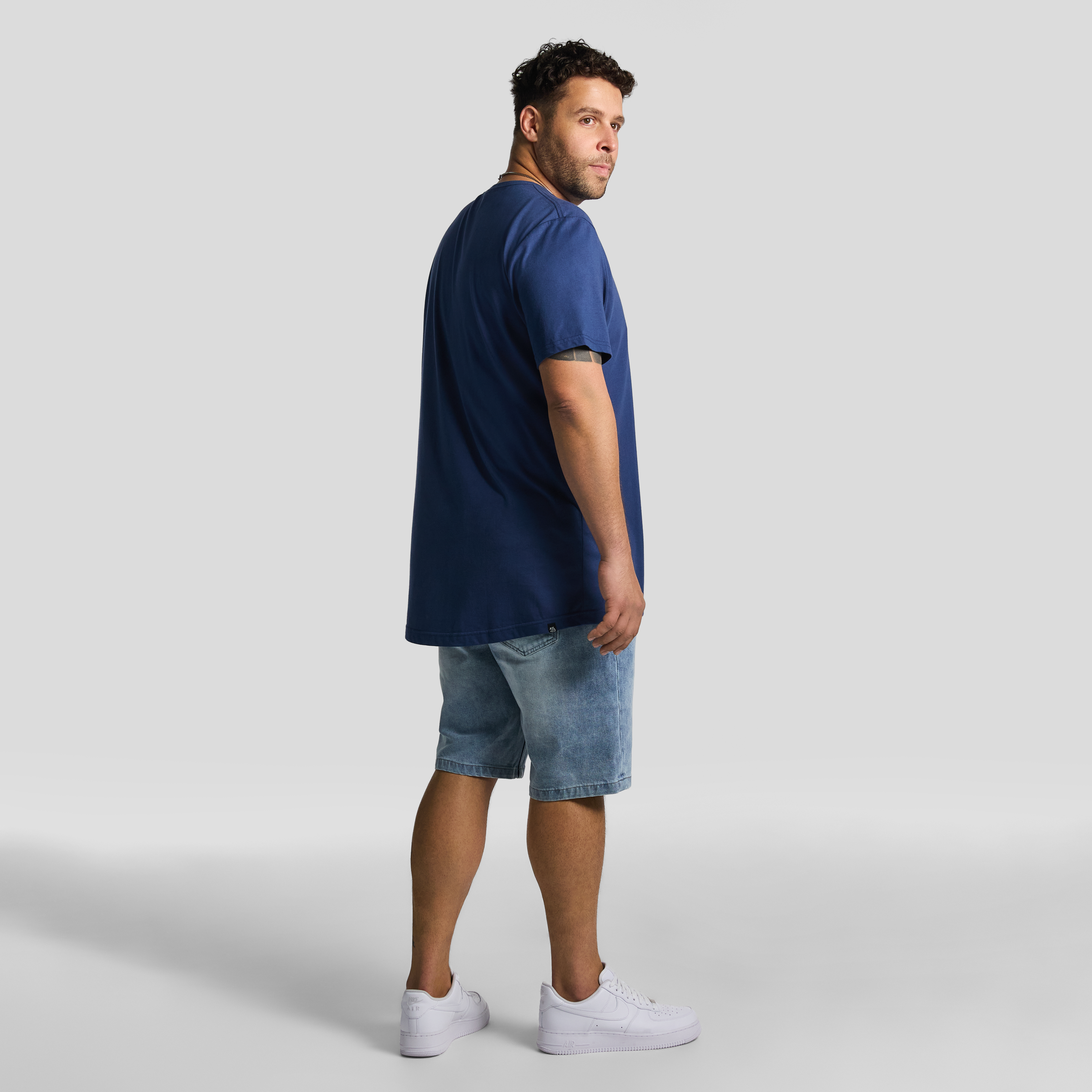 Blue Deacon Longline Crew Neck Tee