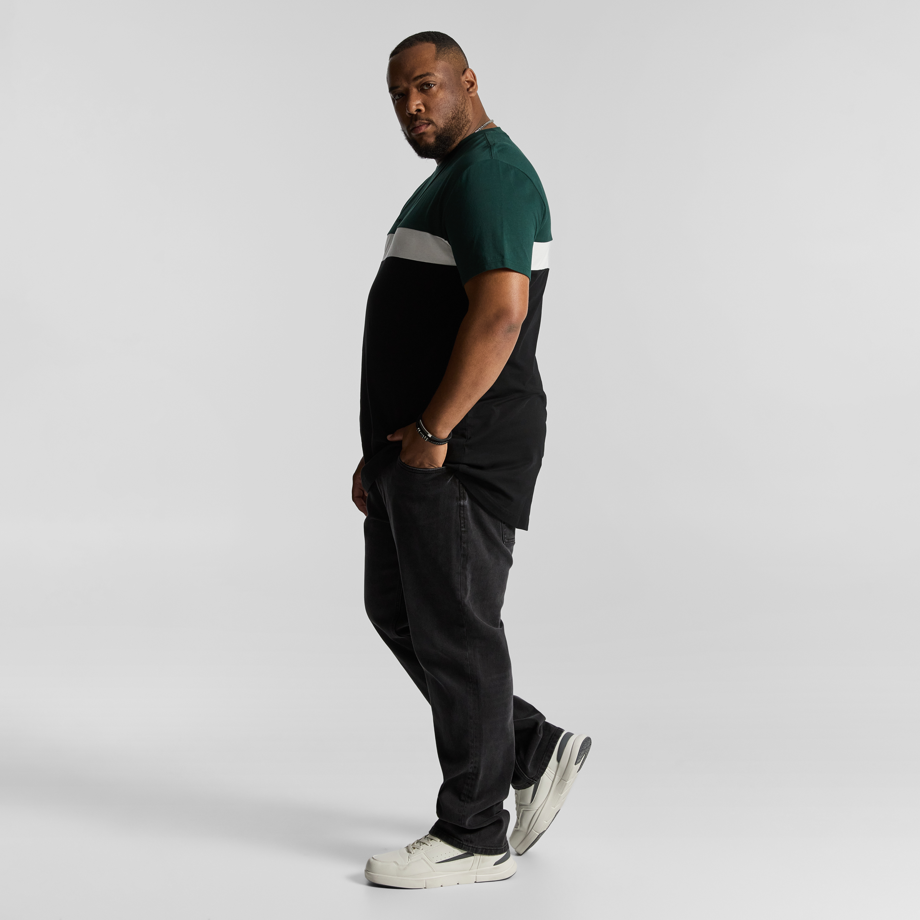 Green Peckham Longline Crew Neck Tee