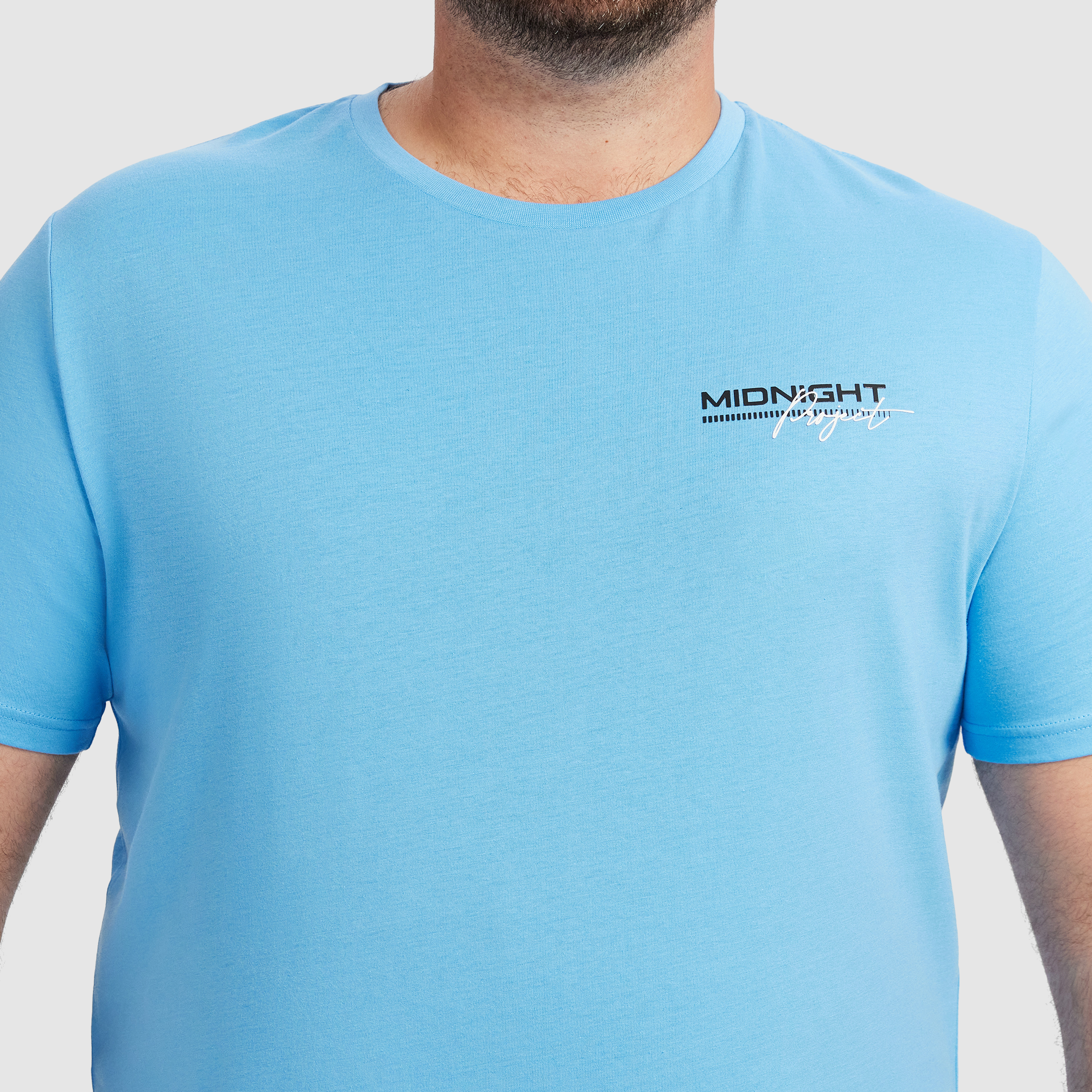 Blue Northam Longline Crew Neck Tee