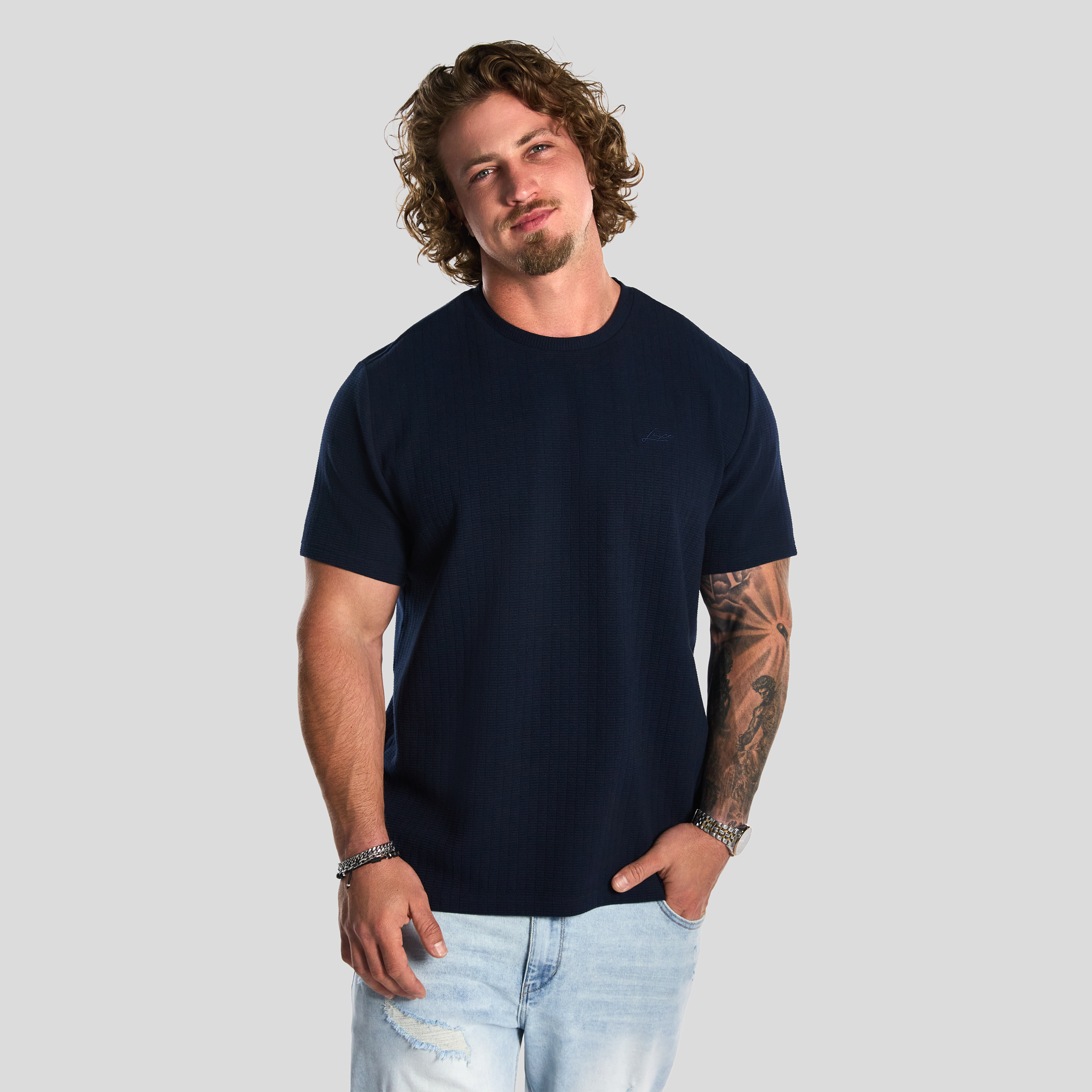 Hardy Textured Crew Neck Tee