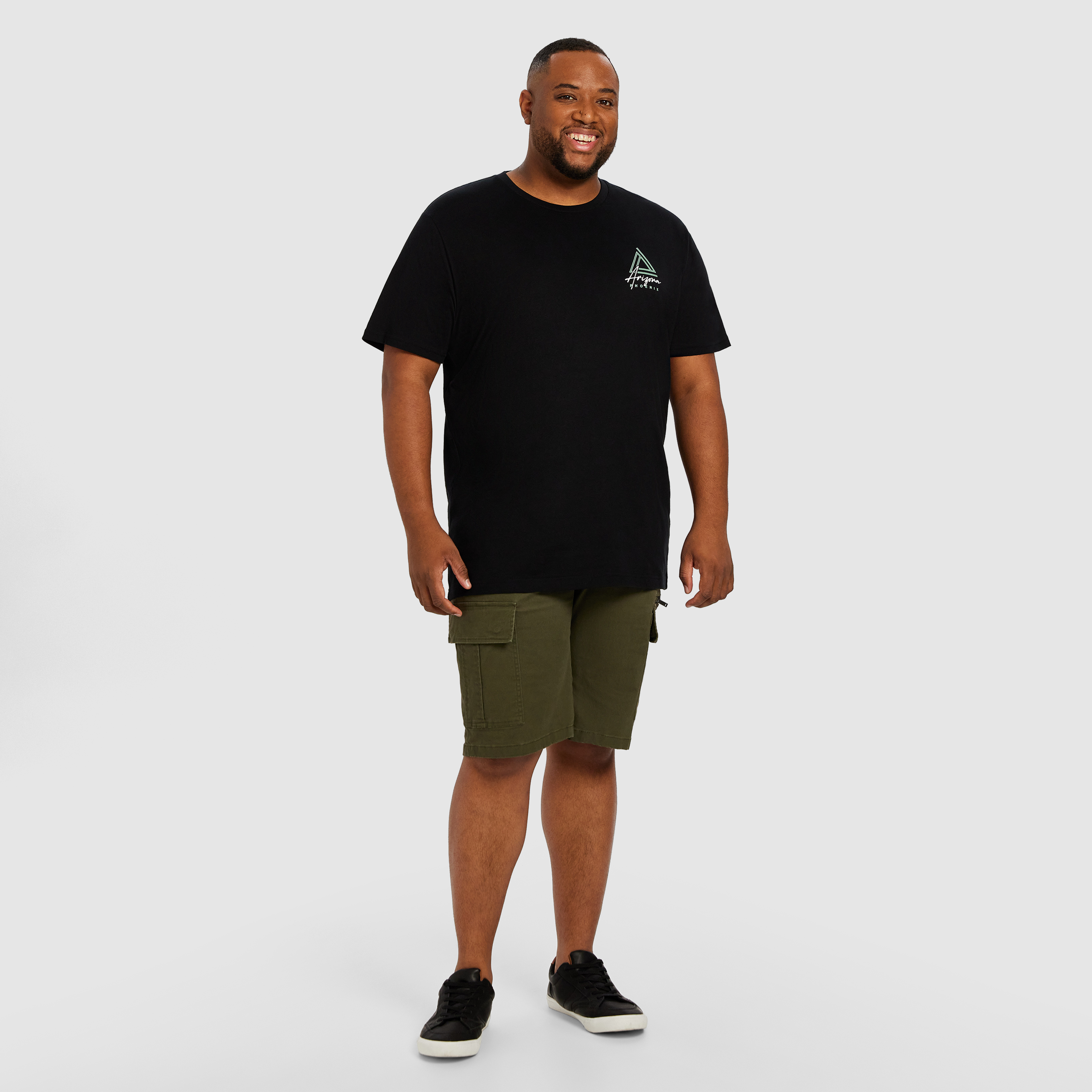 Black Jagger Longline Crew Neck Tee