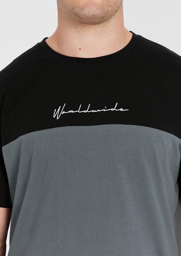 Black Rupert Spliced Crew Tee