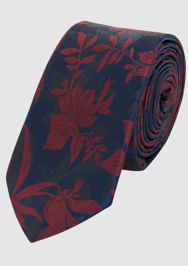 Wine Jacquard 7 Cm Tie