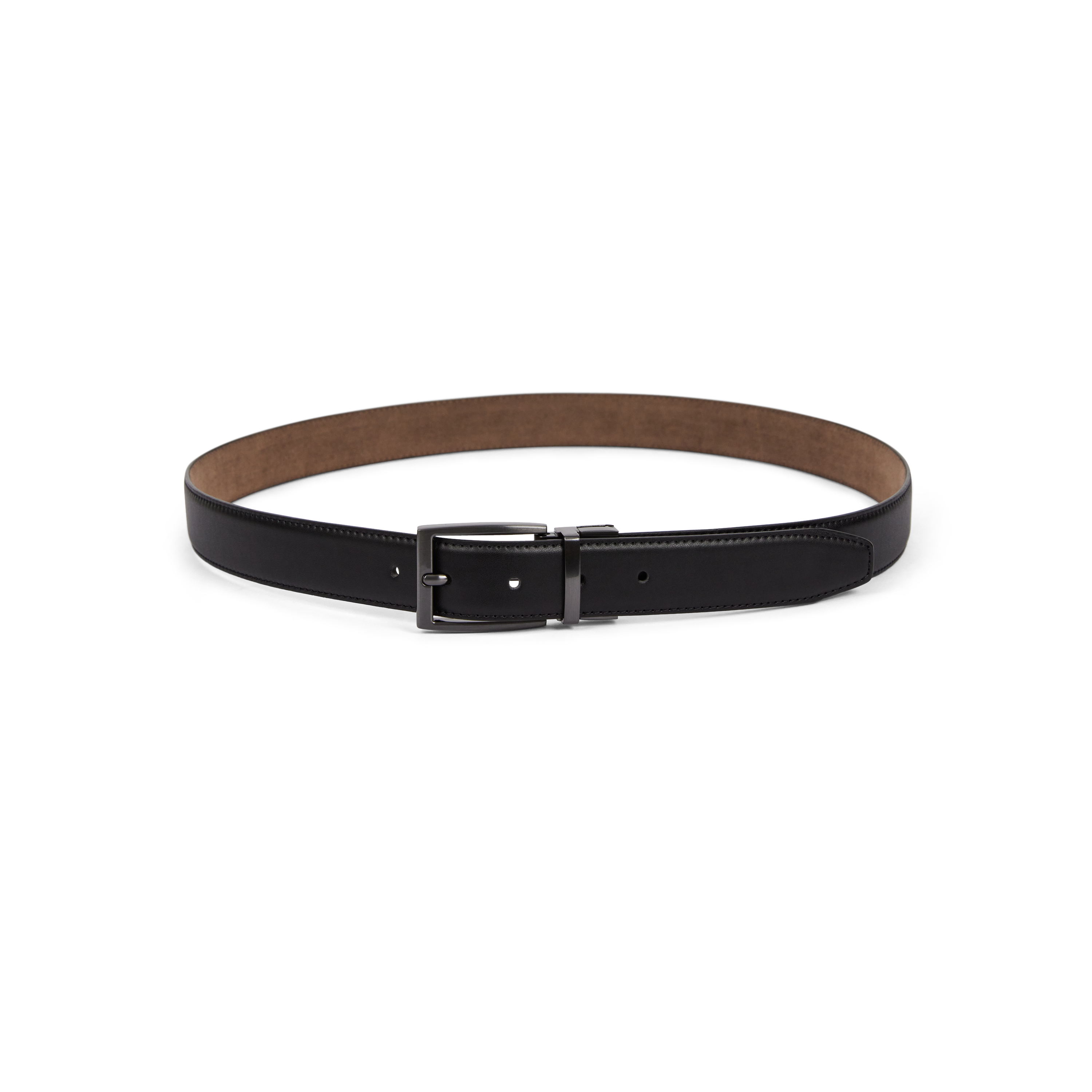 Black Brown Yarrow Reversible Belt