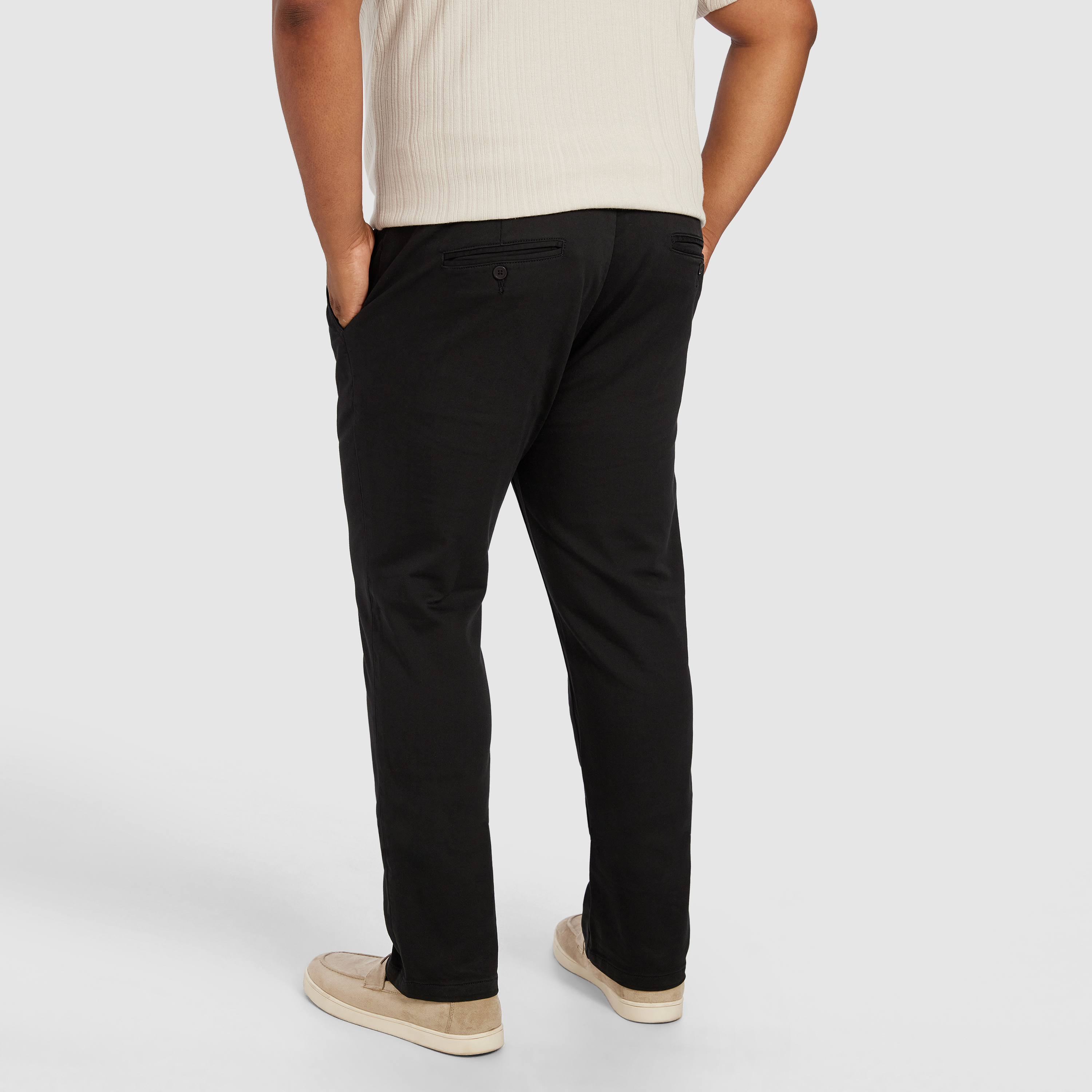 Black Ellister Slim Stretch Chino