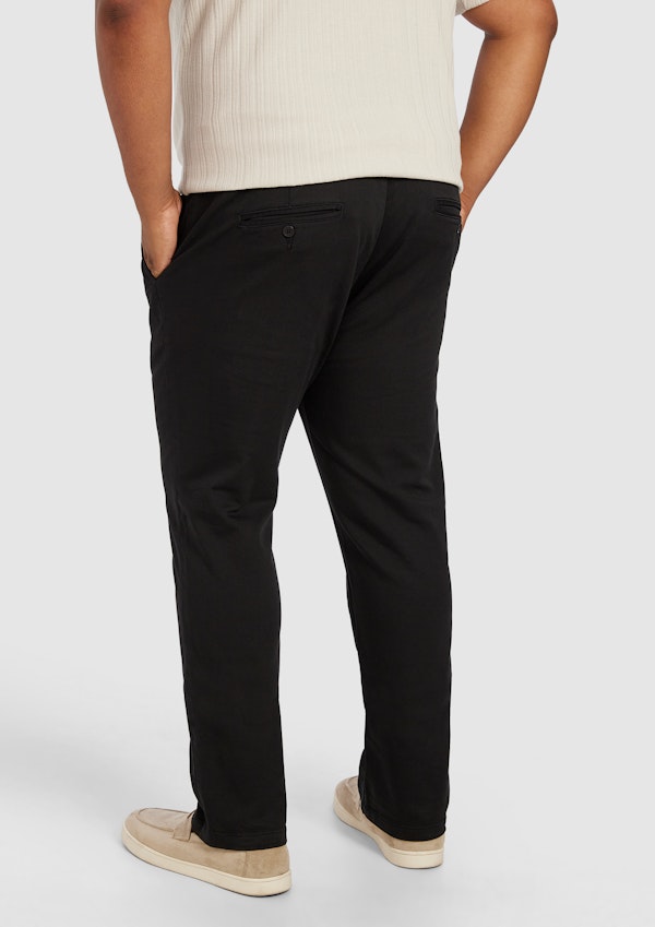Black Ellister Slim Stretch Chino