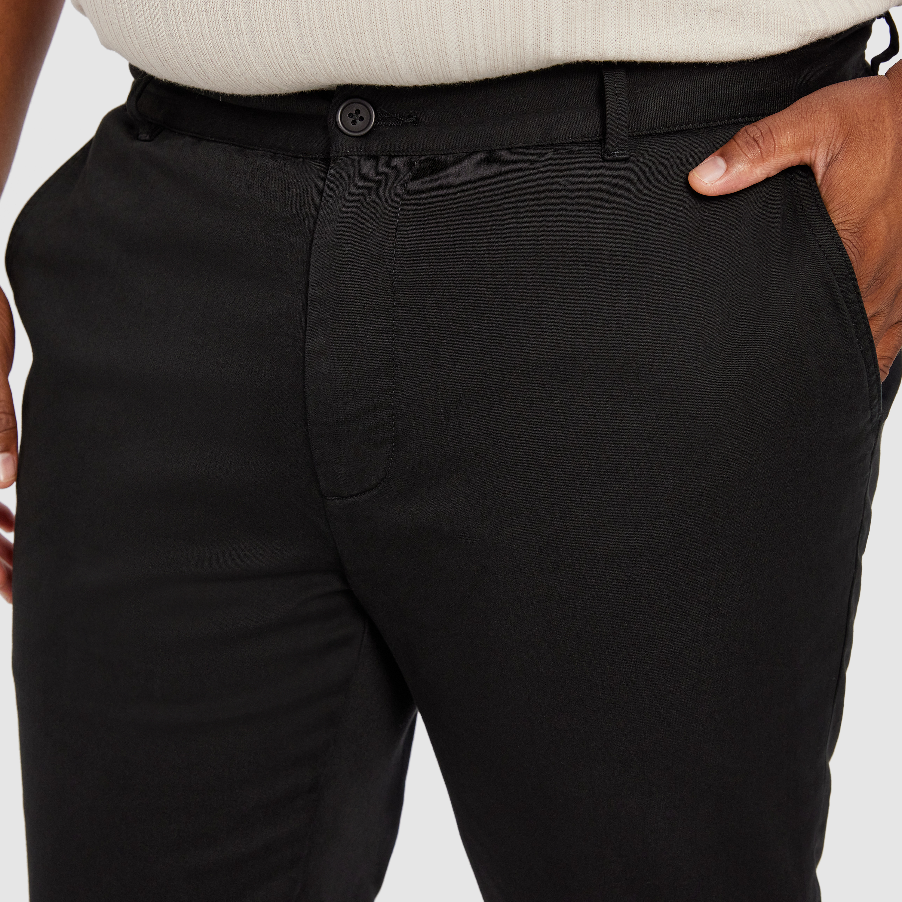 Black Ellister Slim Stretch Chino