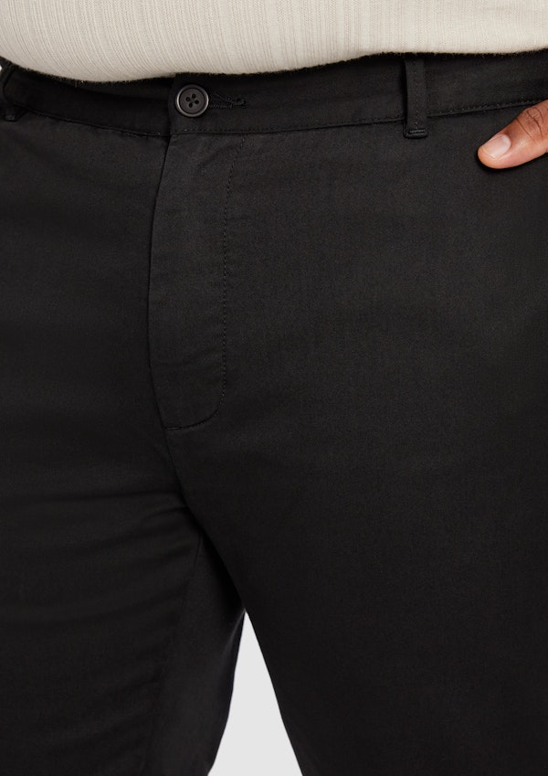 Black Ellister Slim Stretch Chino