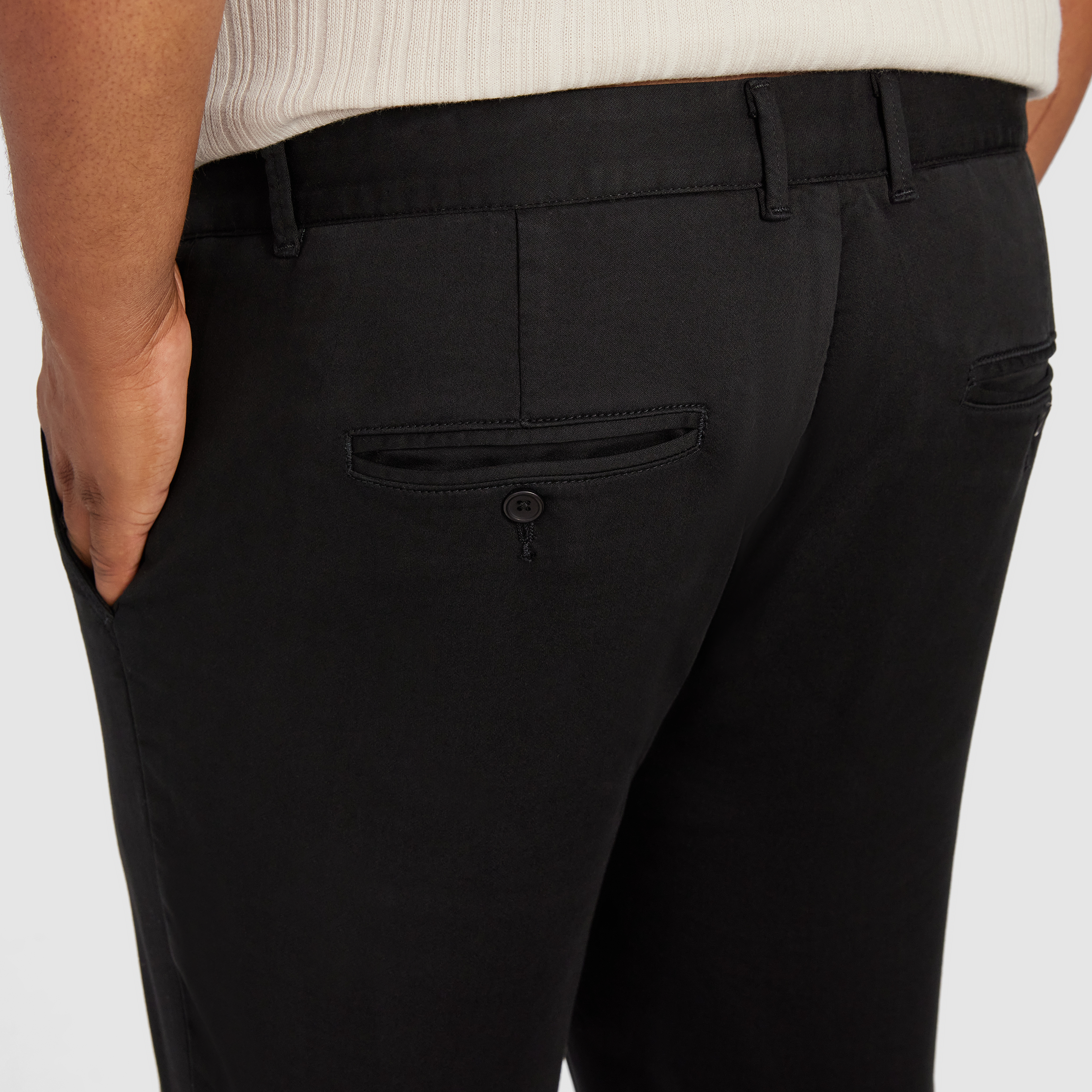Black Ellister Slim Stretch Chino