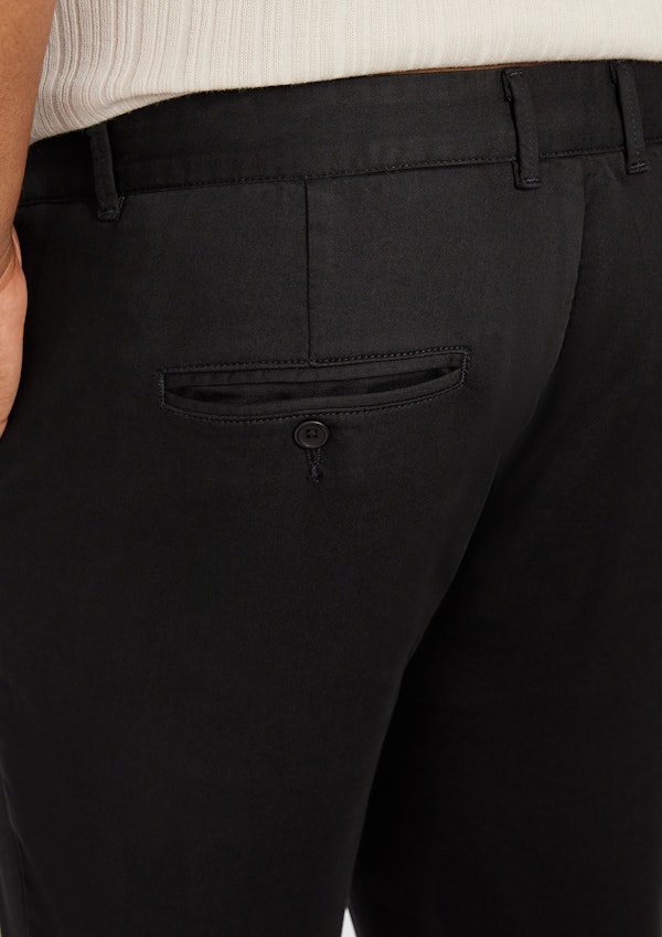 Black Ellister Slim Stretch Chino