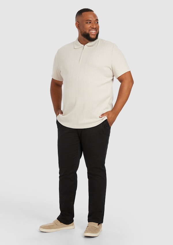 Black Ellister Slim Stretch Chino