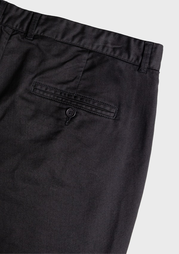 Black Ellister Slim Stretch Chino