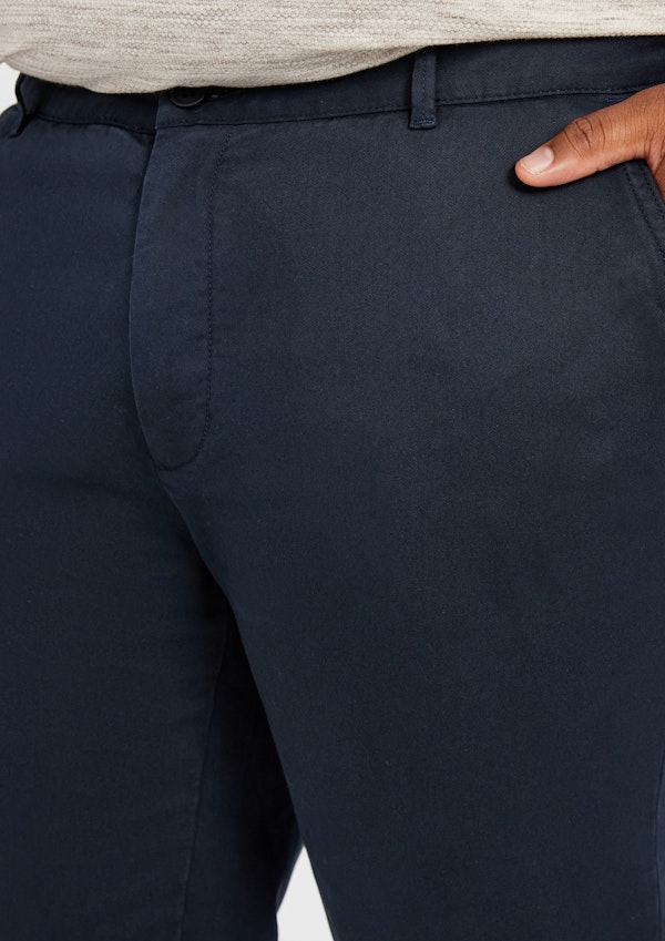 Navy Ellister Slim Stretch Chino